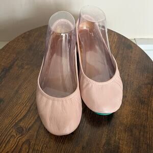 Tieks Shoes Ballet Flats Pink Leather Ballerina Ballet Foldable Casual Size 7